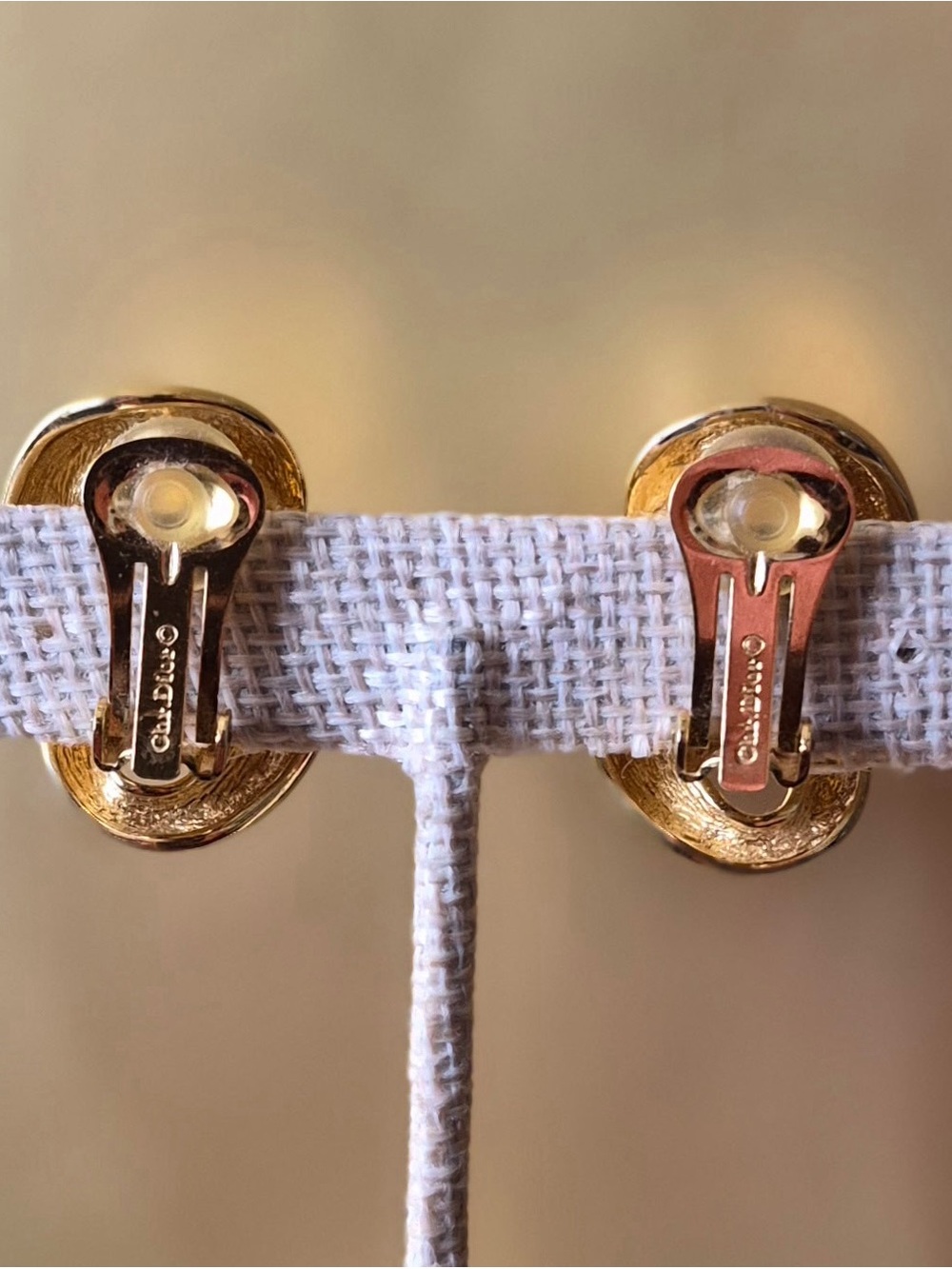 Celine Gold Interlocking Knot Clip-On Earrings - Picture 4 of 5